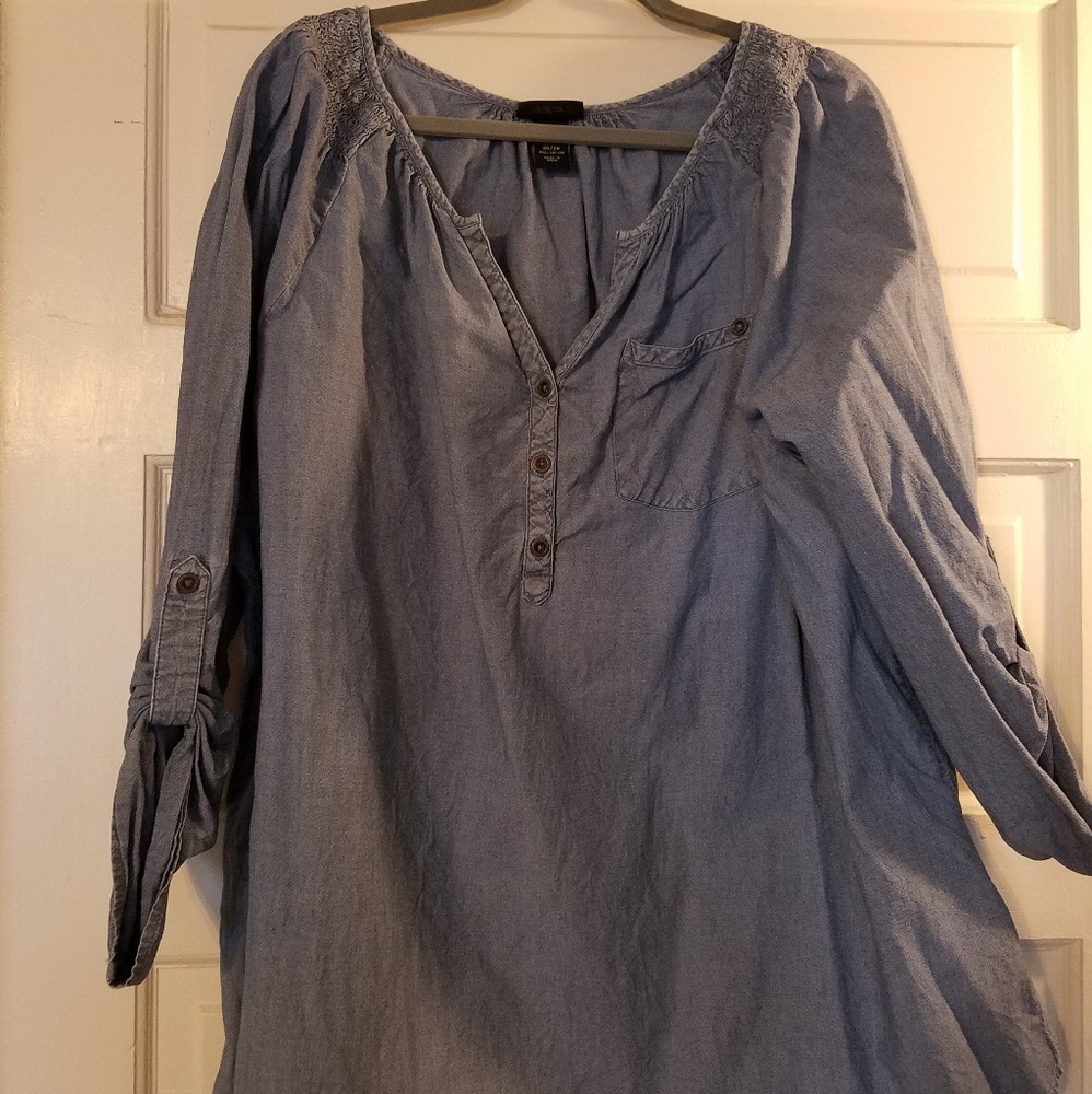 Blue denim top
